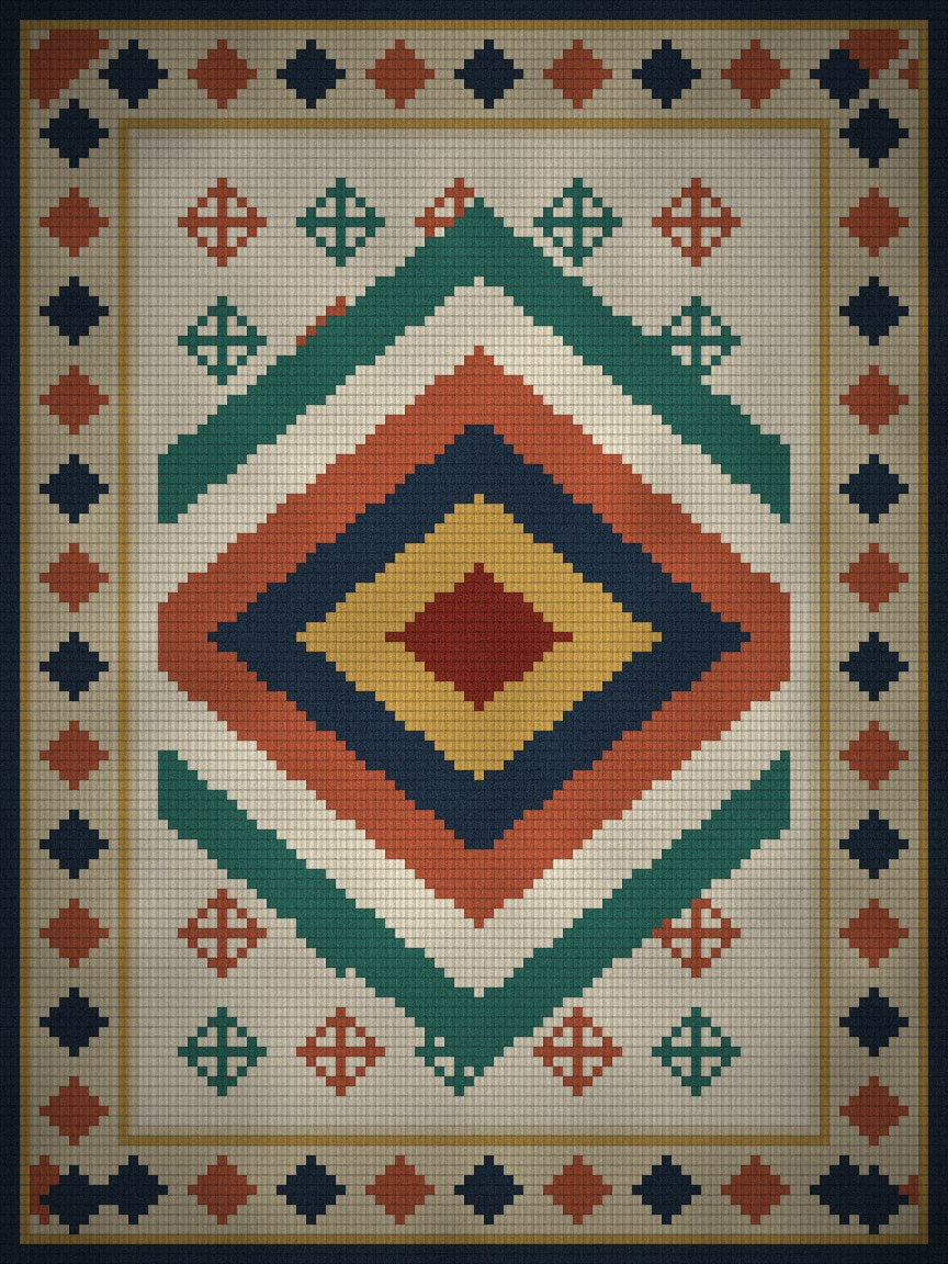 Hand-knotted rug detail by The Kaleen Company