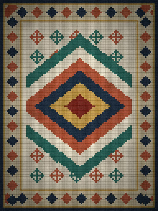 Hand-knotted rug detail by The Kaleen Company